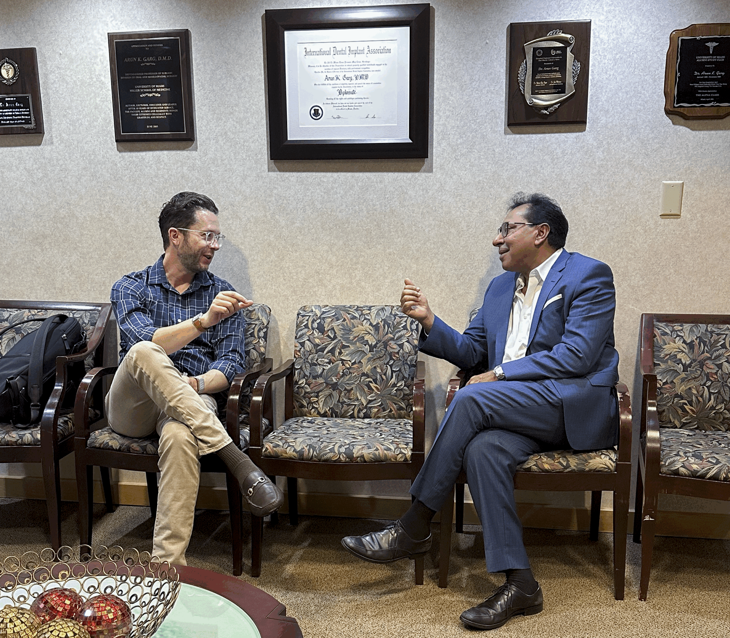 Consulting an orthodontist