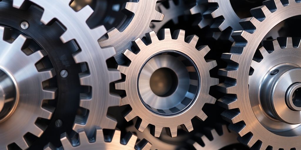 Gears interlocking to form a strong foundation.